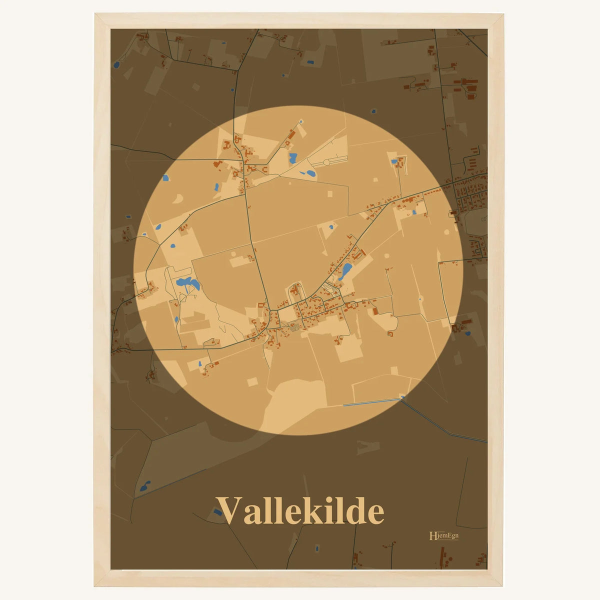 Vallekilde plakat – Centrum 2026 – Lys pastel brun
