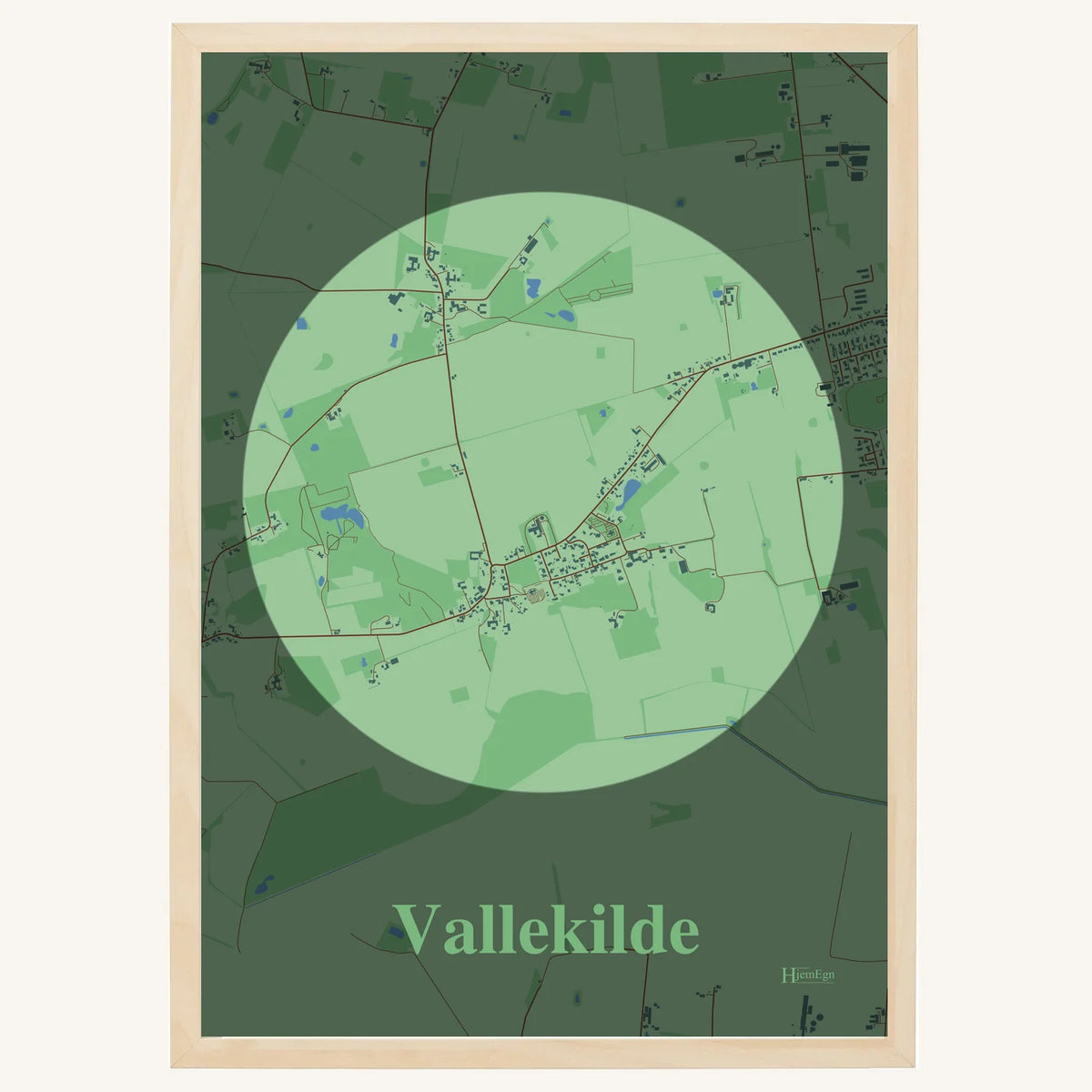 Vallekilde plakat – Centrum 2026 – Lys pastel grøn
