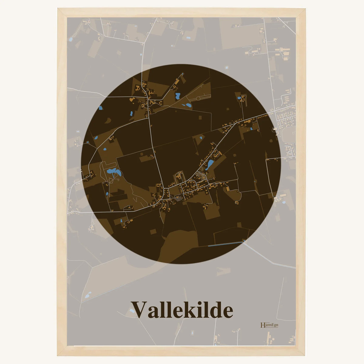 Vallekilde plakat – Centrum 2026 – Mørk brun