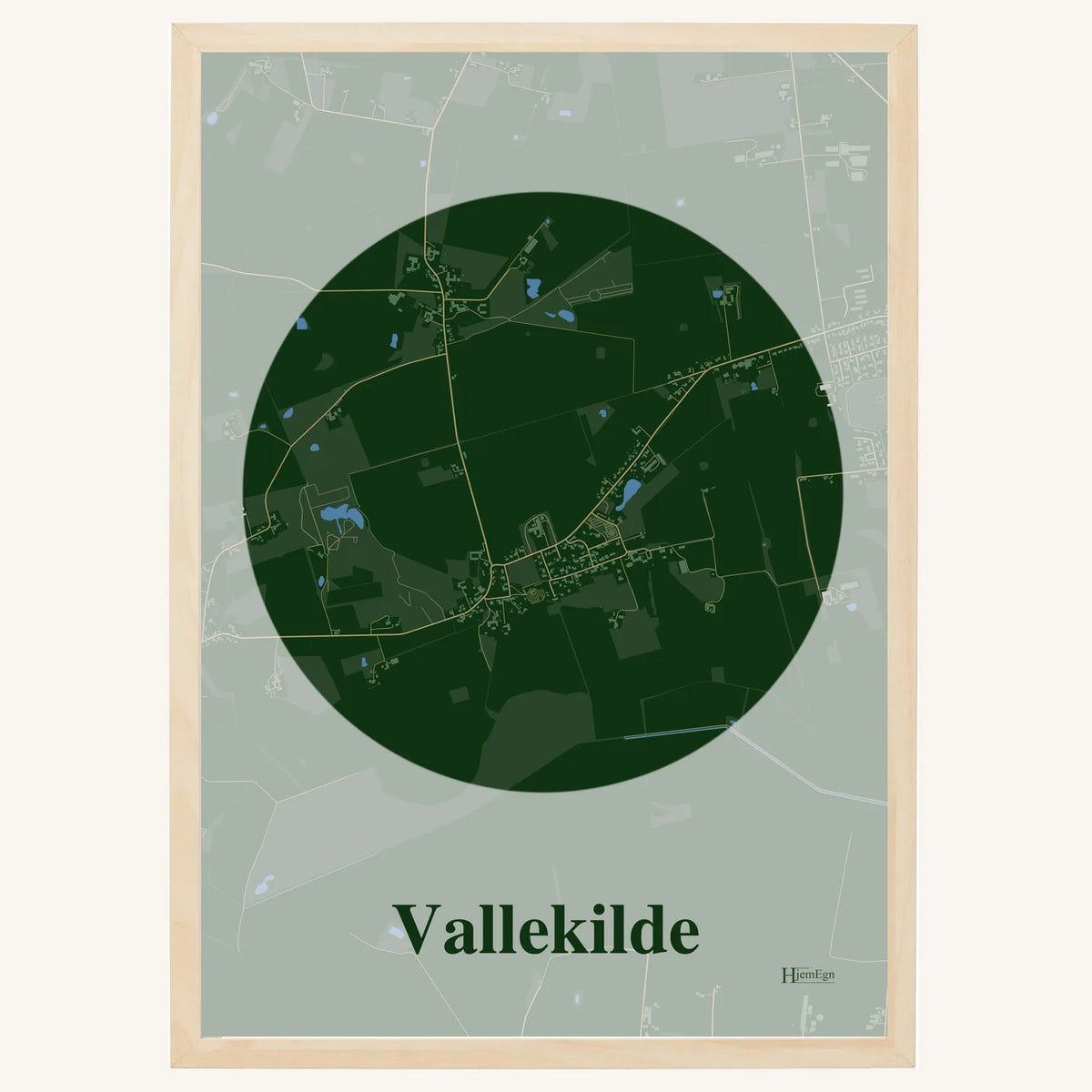 Vallekilde plakat – Centrum 2026 – Mørk grøn