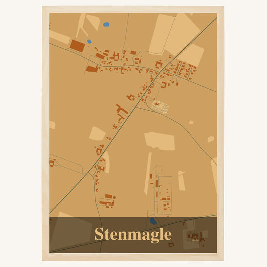 Stenmagle plakat – Firkantet 2026 – Lys pastel brun