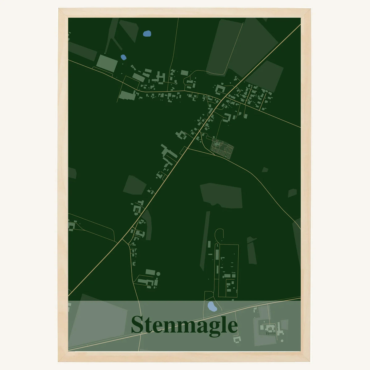 Stenmagle plakat – Firkantet 2026 – Mørk grøn