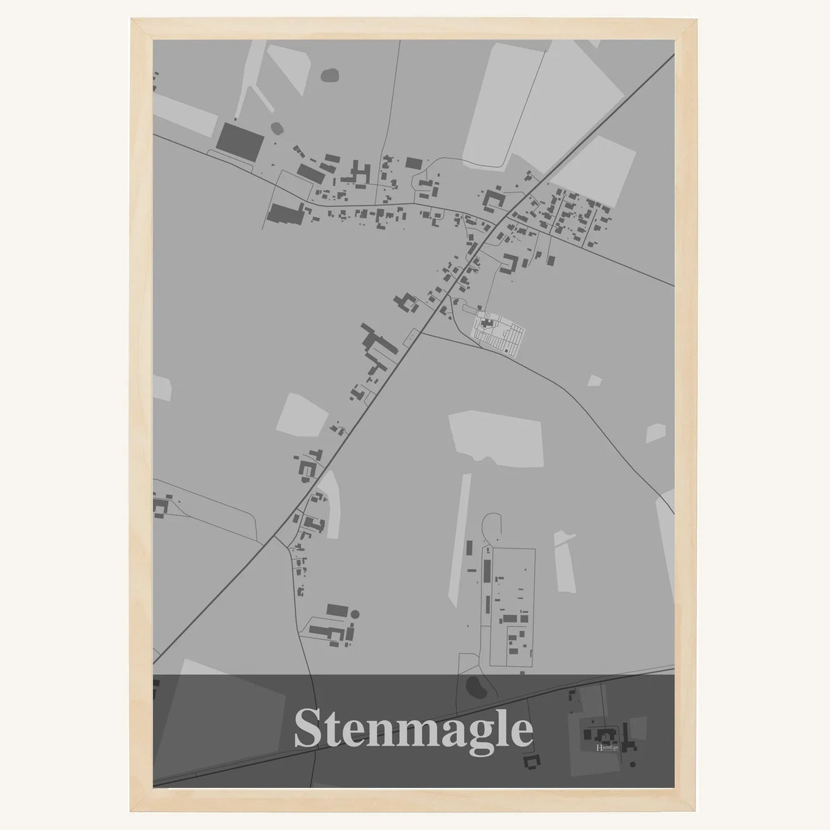 Stenmagle plakat – Firkantet 2026 – Lys pastel grå