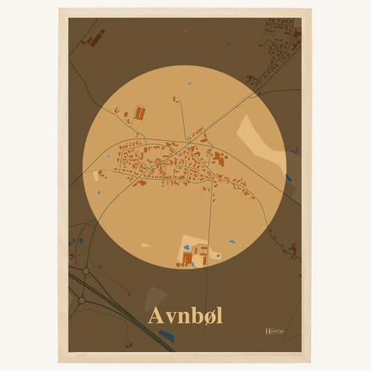Avnbøl Plakat – Lys pastel brun