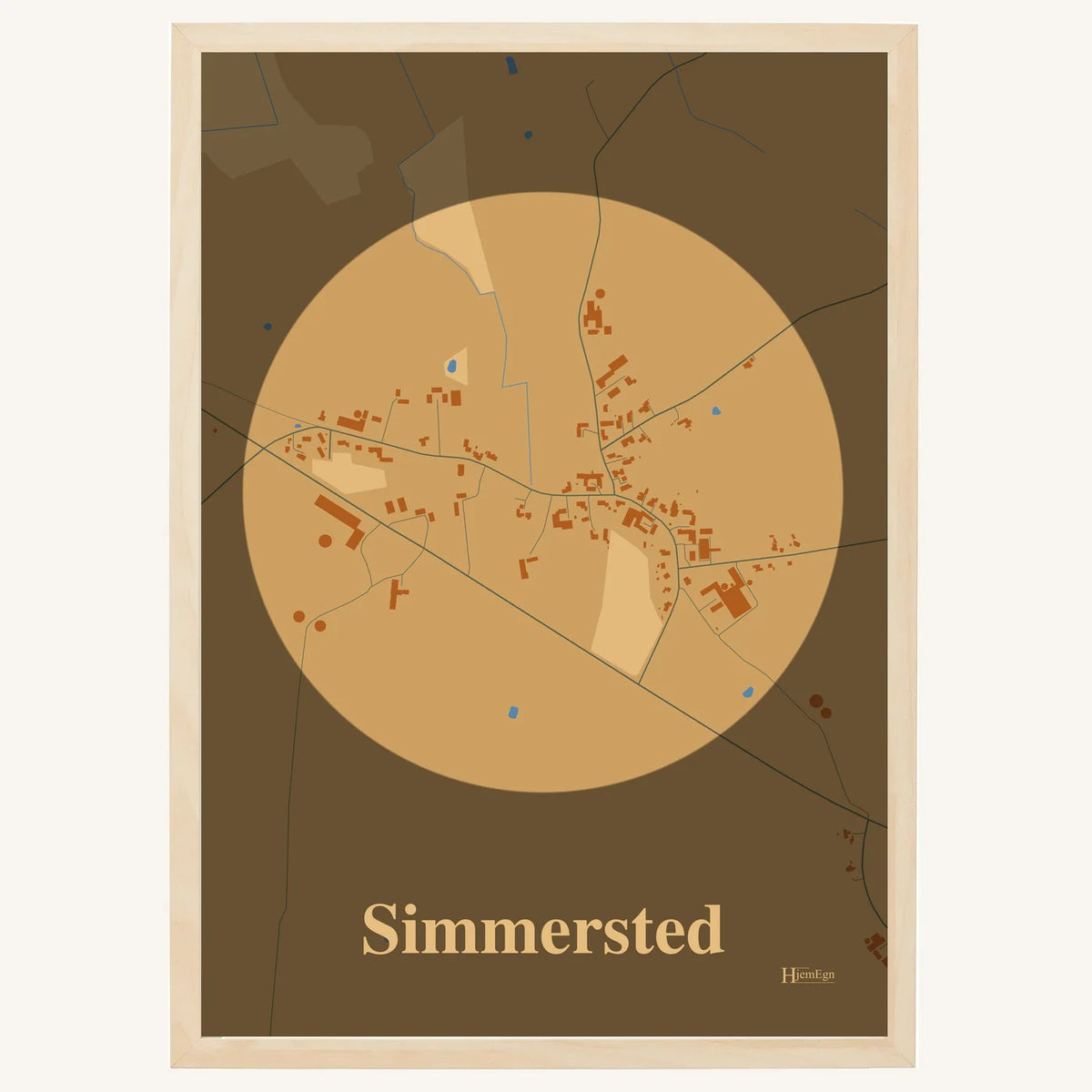 Simmersted plakat – Centrum 2026 – Lys pastel brun