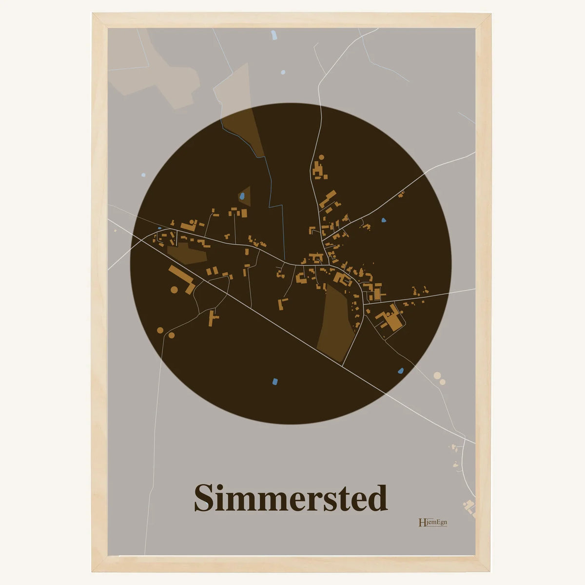 Simmersted plakat – Centrum 2026 – Mørk brun