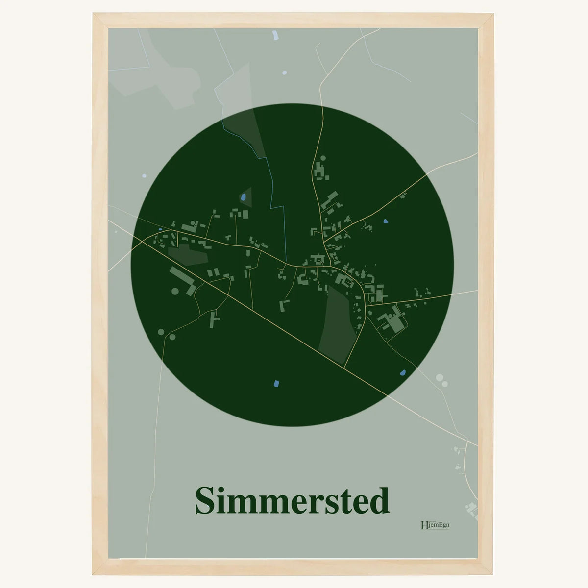 Simmersted plakat – Centrum 2026 – Mørk grøn