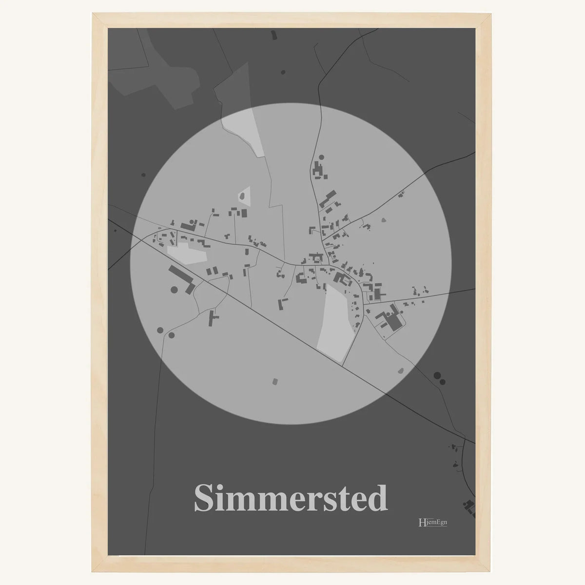 Simmersted plakat – Centrum 2026 – Lys pastel grå