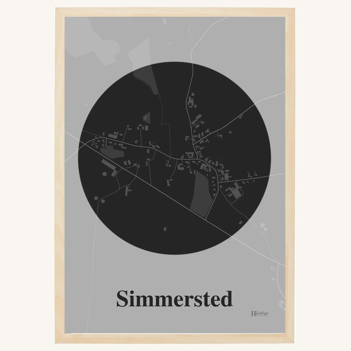 Simmersted plakat – Centrum 2026 – Mørk grå