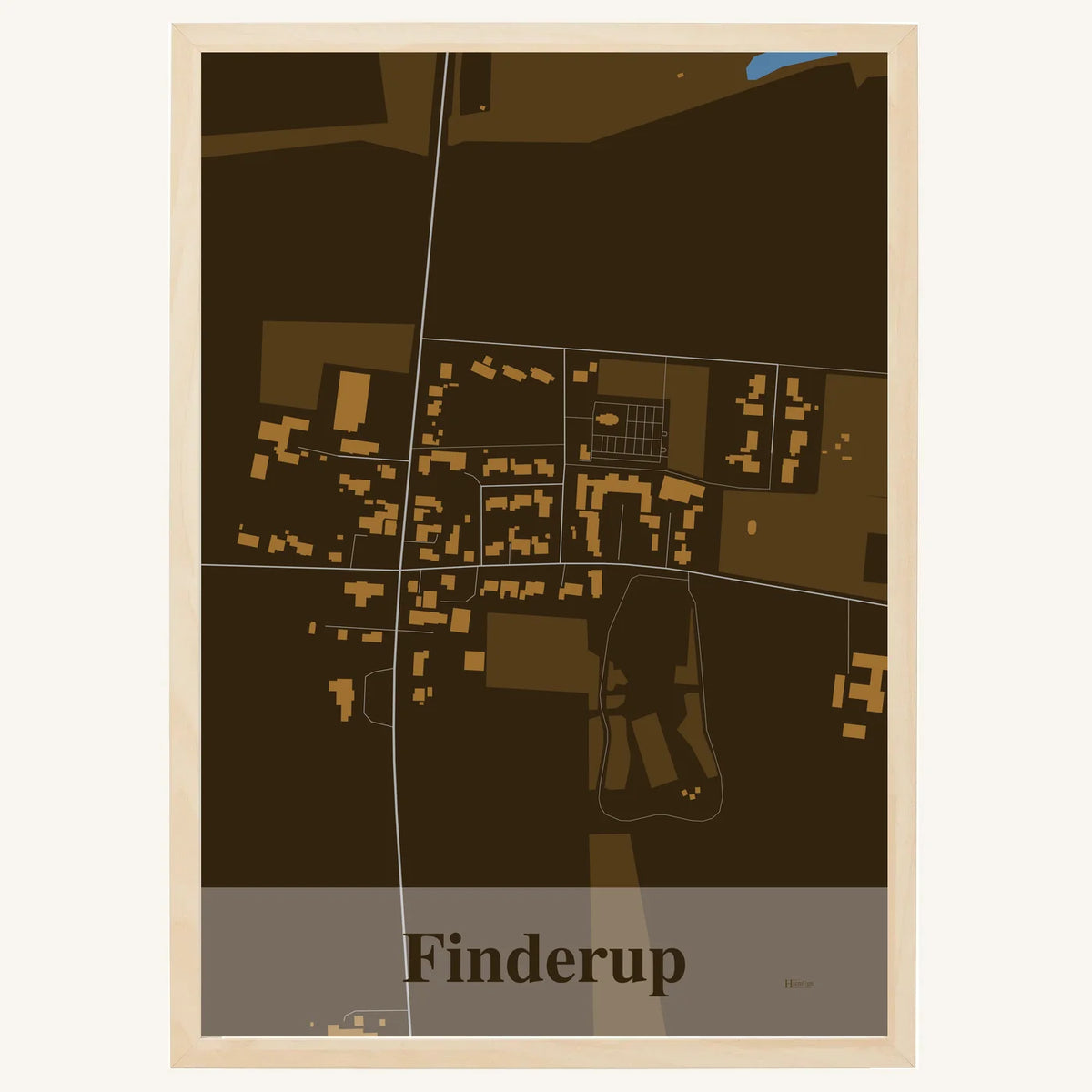 Finderup plakat – Firkantet 2026 – Mørk brun