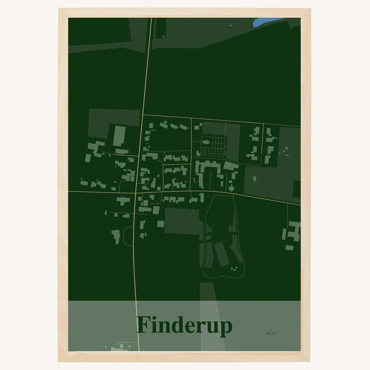 Finderup plakat – Firkantet 2026 – Mørk grøn