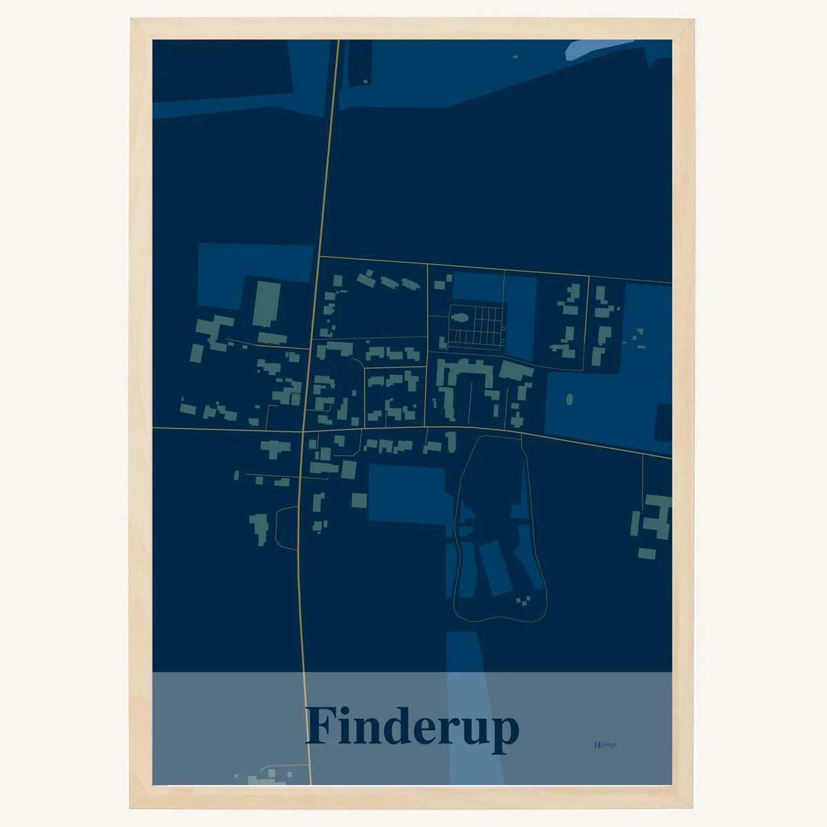 Finderup plakat – Firkantet 2026 – Mørk blå