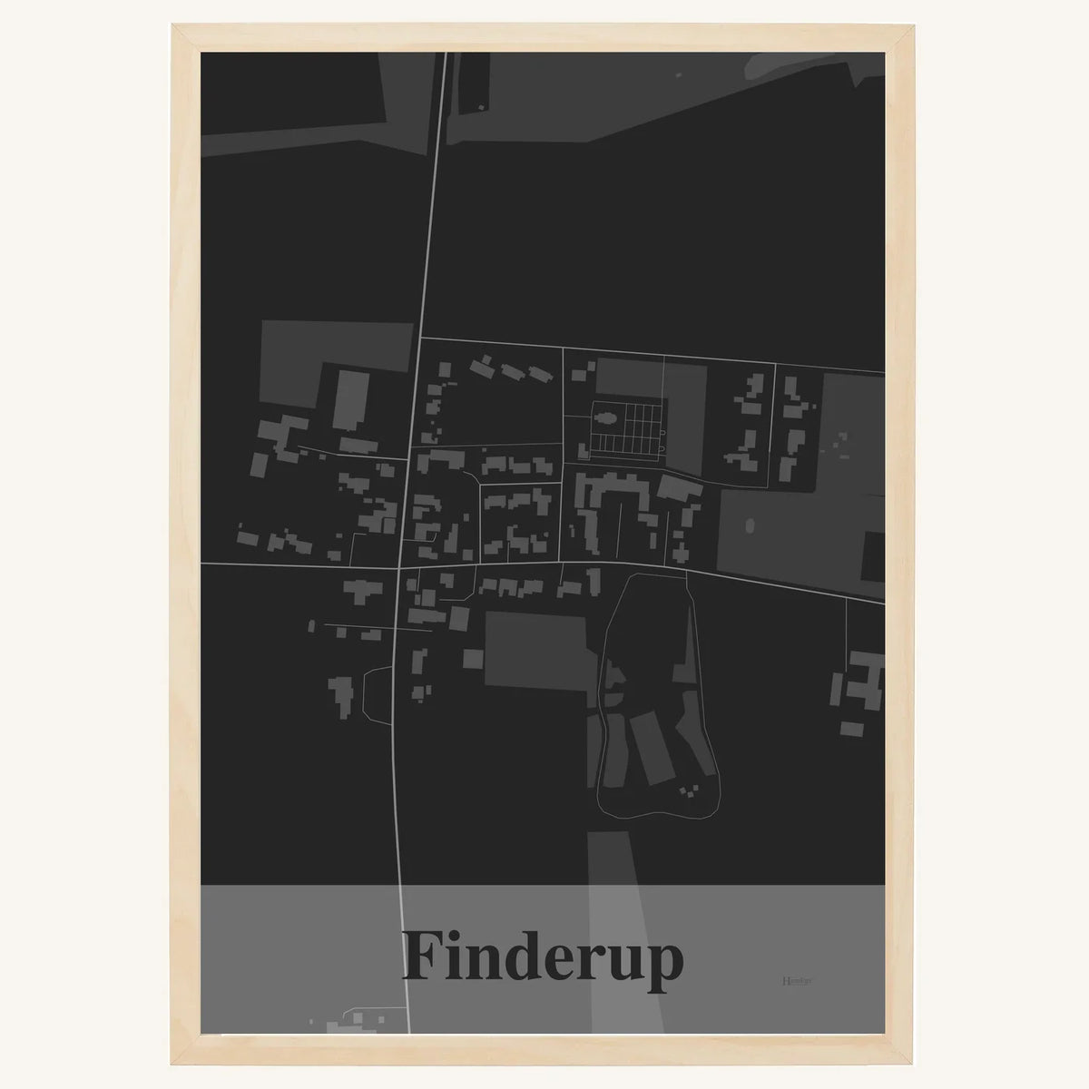 Finderup plakat – Firkantet 2026 – Mørk grå