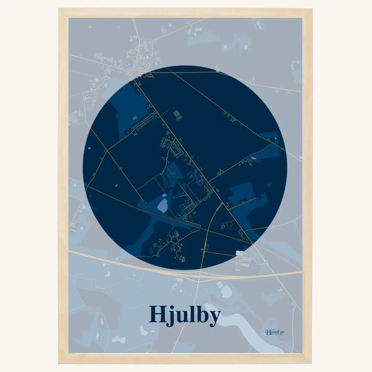 Hjulby plakat – Centrum 2026 – Mørk blå