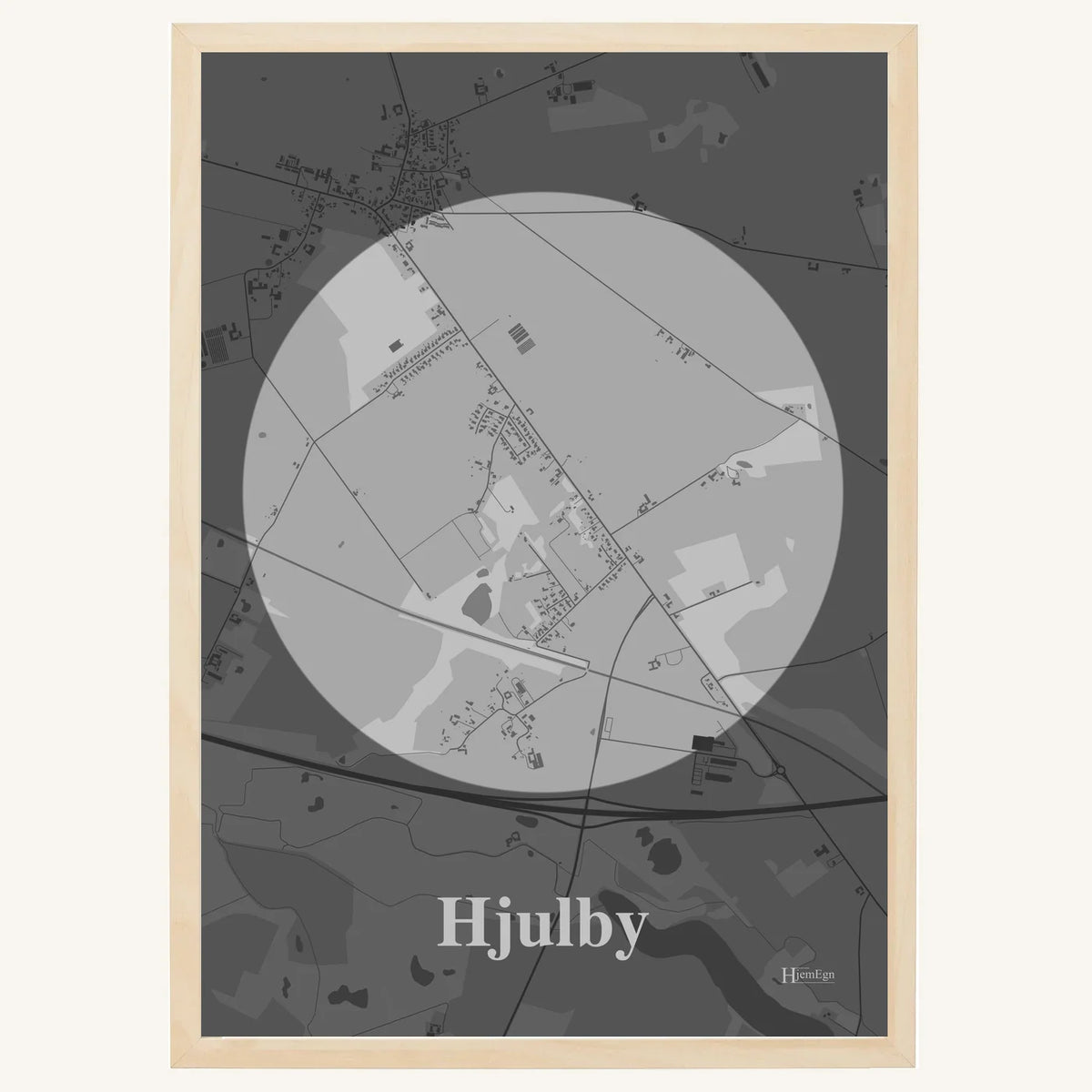 Hjulby plakat – Centrum 2026 – Lys pastel grå