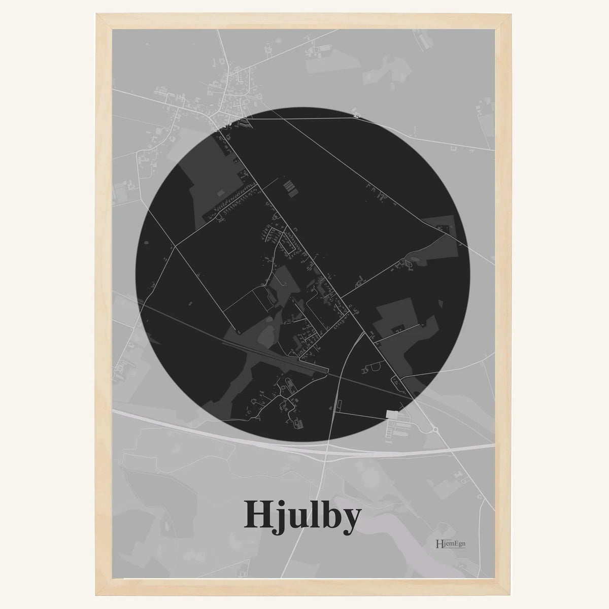 Hjulby plakat – Centrum 2026 – Mørk grå