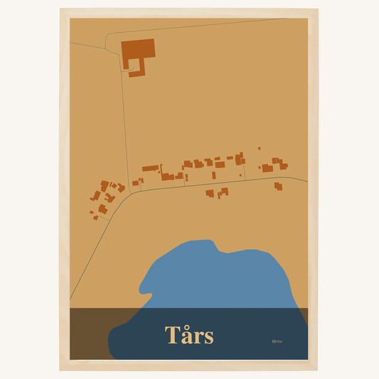 Tårs plakat – Firkantet 2026 – Lys pastel brun