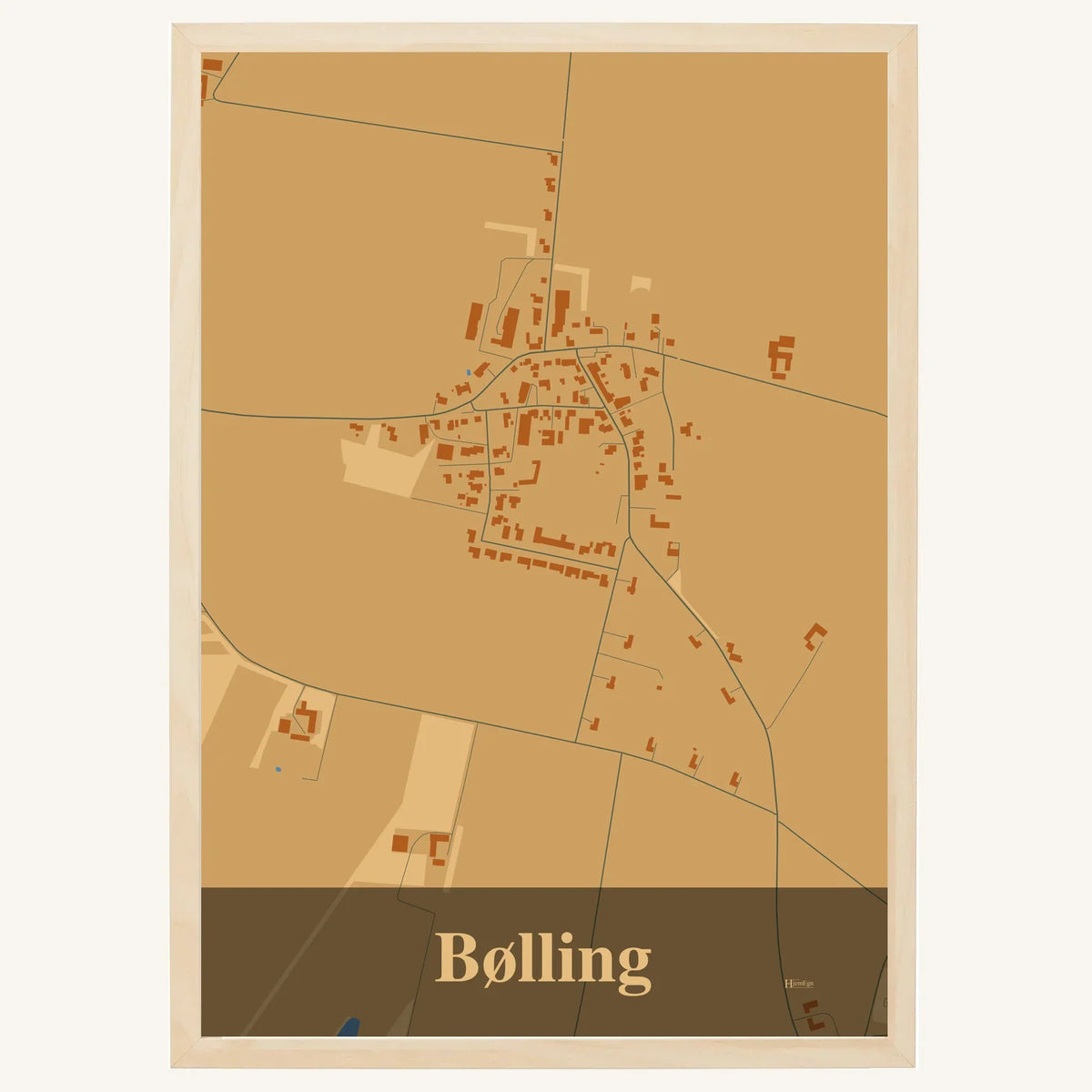 Bølling plakat – Firkantet 2026 – Lys pastel brun