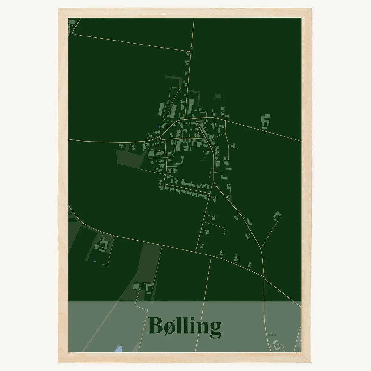 Bølling plakat – Firkantet 2026 – Mørk grøn