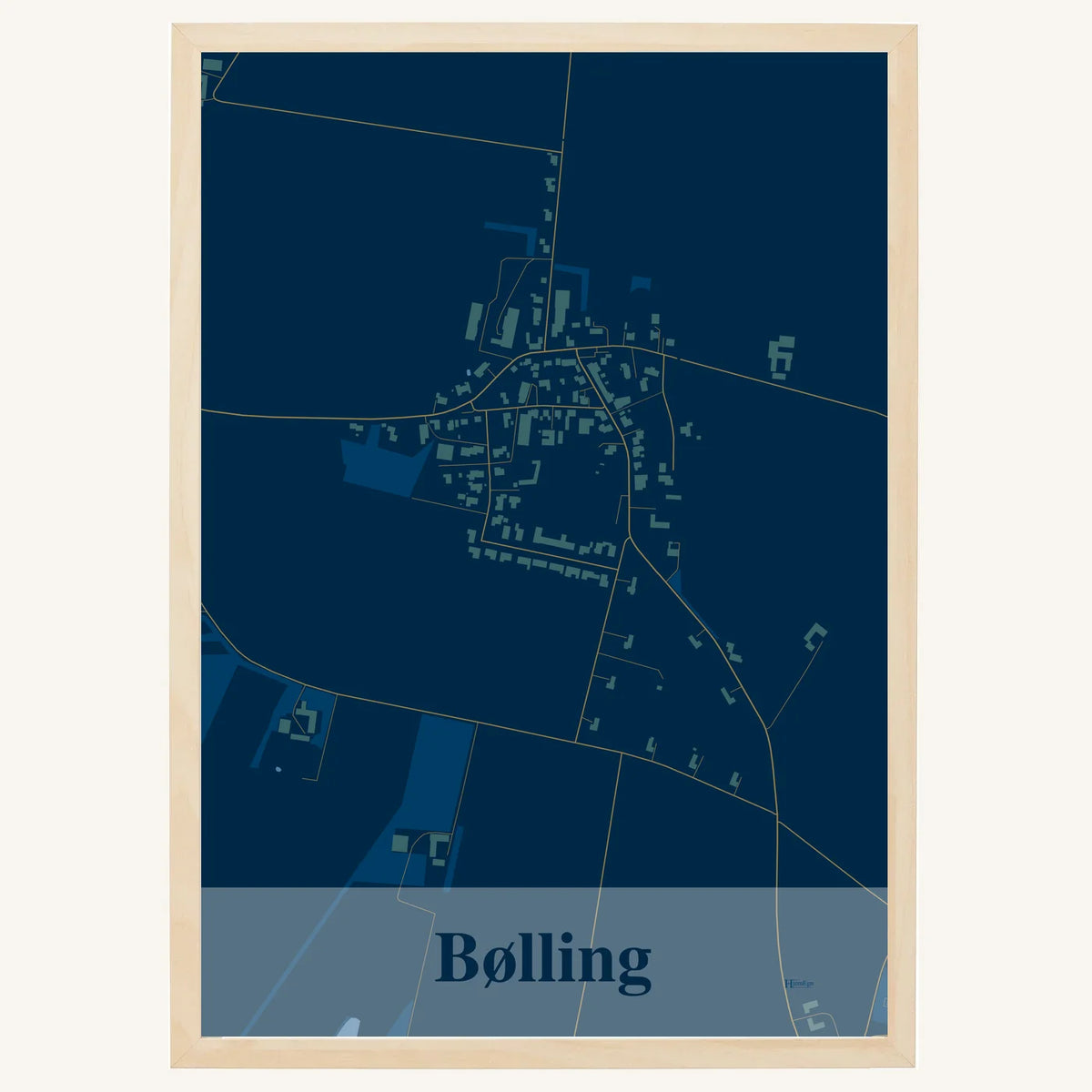 Bølling plakat – Firkantet 2026 – Mørk blå