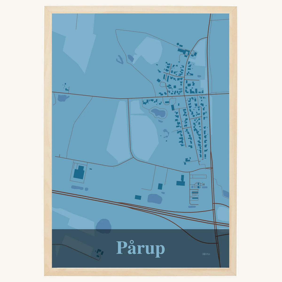 Pårup plakat – Firkantet 2026 – Lys pastel blå