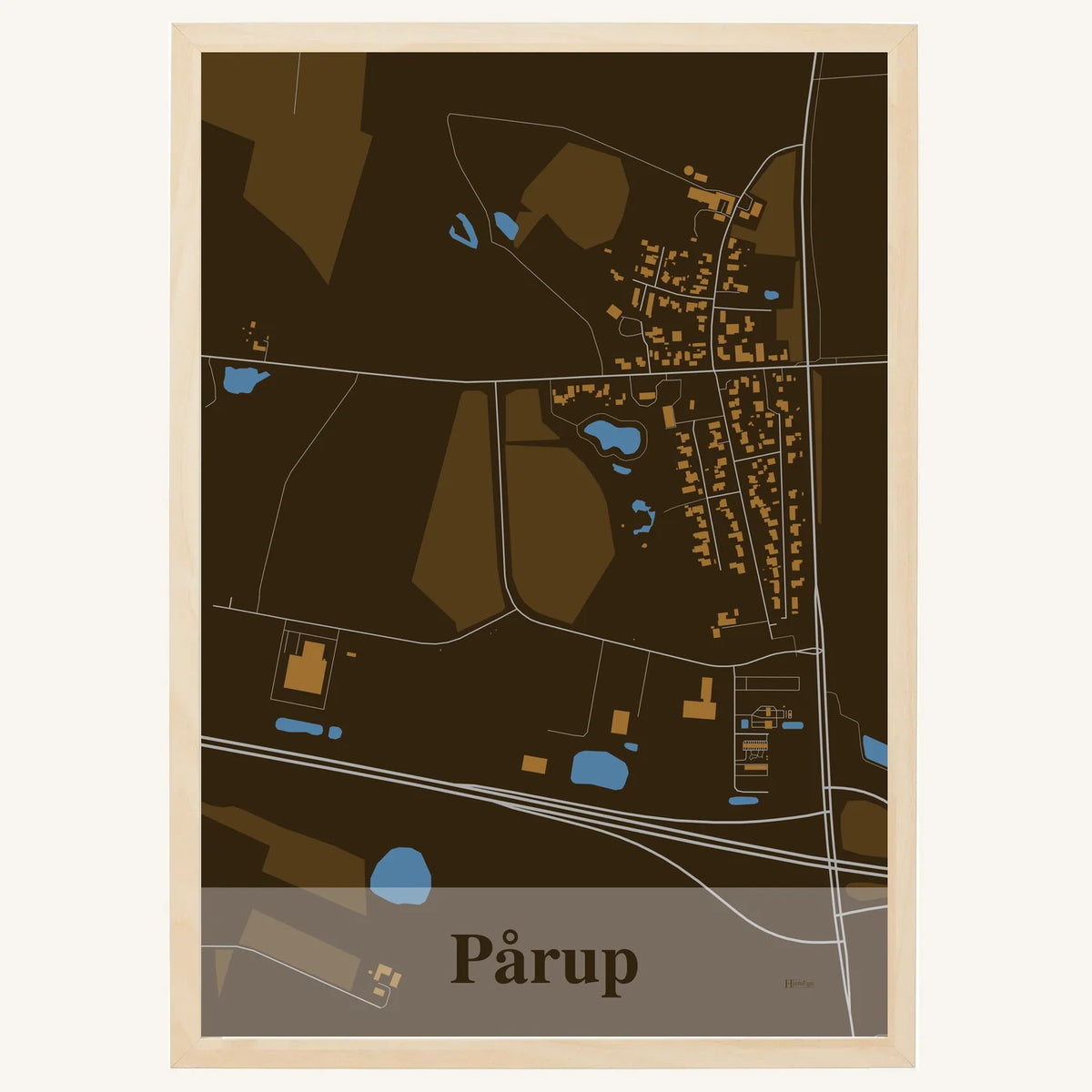 Pårup plakat – Firkantet 2026 – Mørk brun