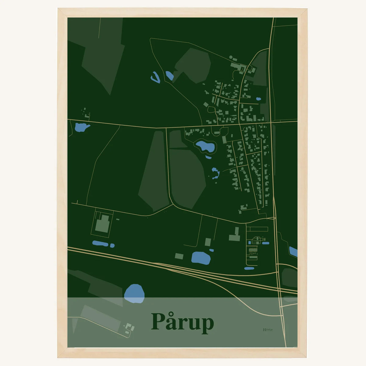 Pårup plakat – Firkantet 2026 – Mørk grøn