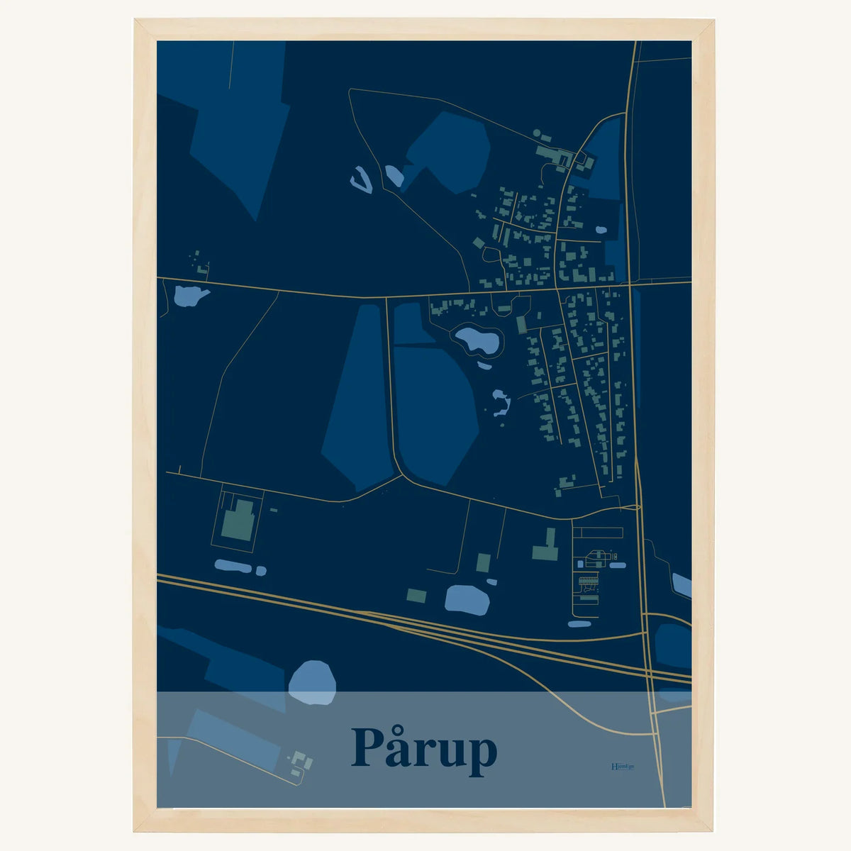 Pårup plakat – Firkantet 2026 – Mørk blå