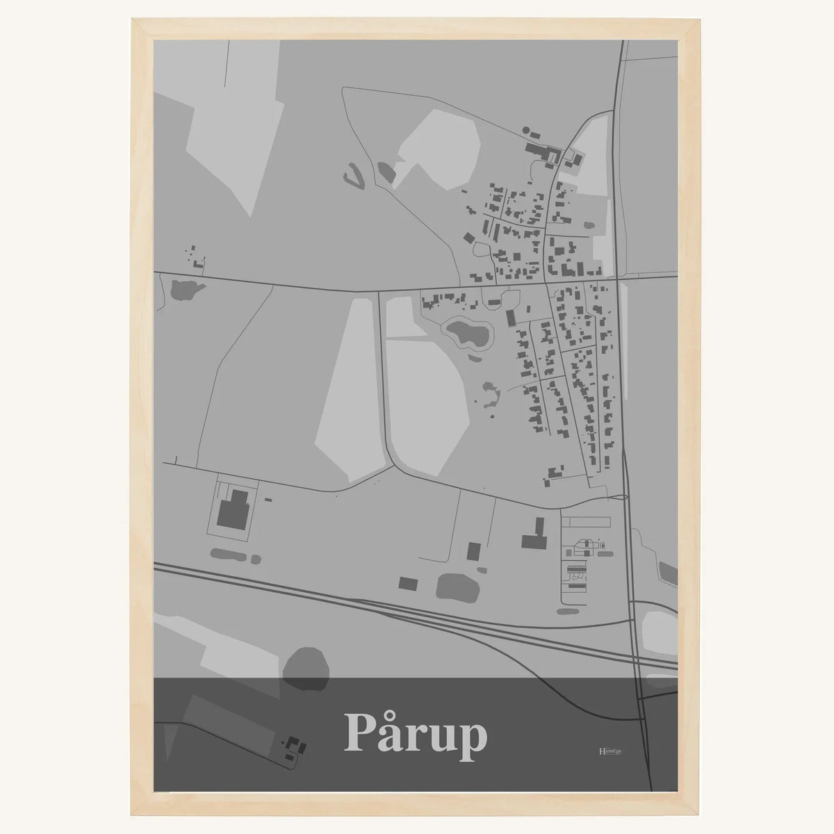 Pårup plakat – Firkantet 2026 – Lys pastel grå