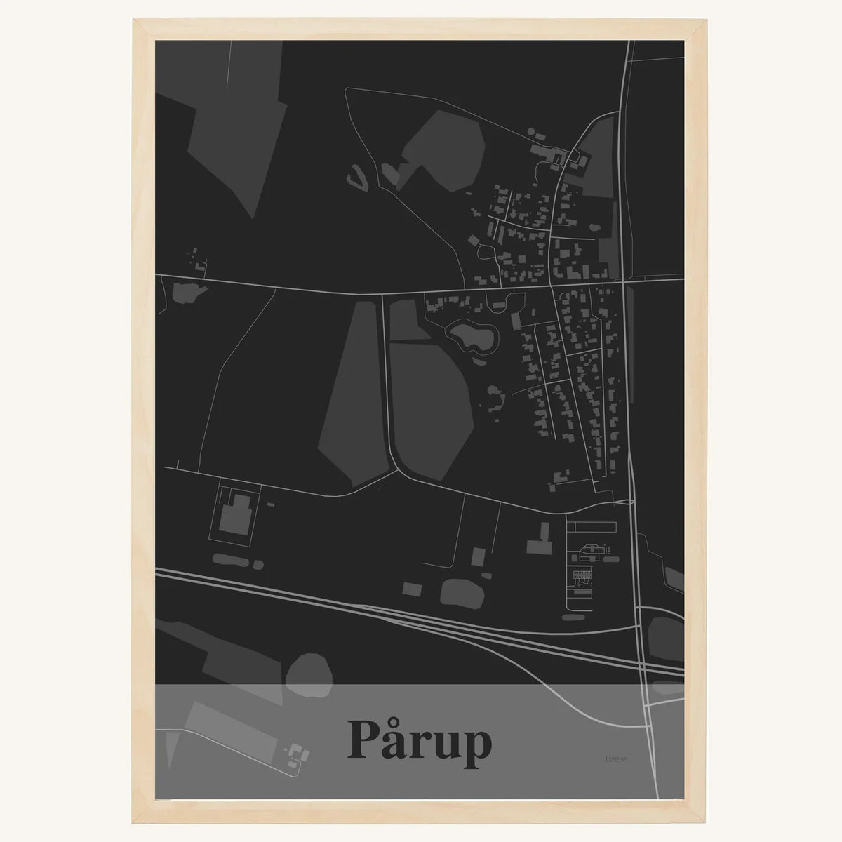 Pårup plakat – Firkantet 2026 – Mørk grå