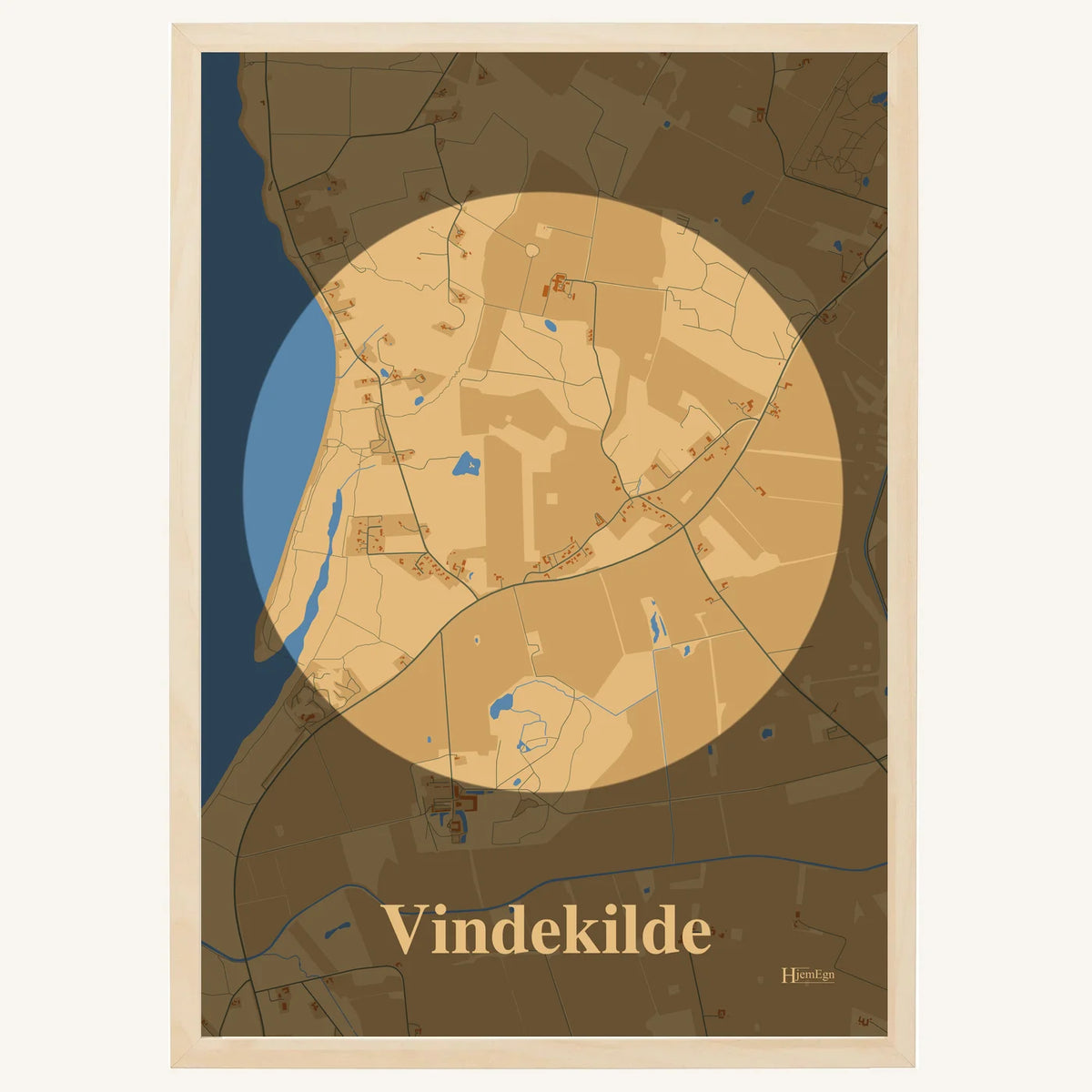Vindekilde plakat – Centrum 2026 – Lys pastel brun