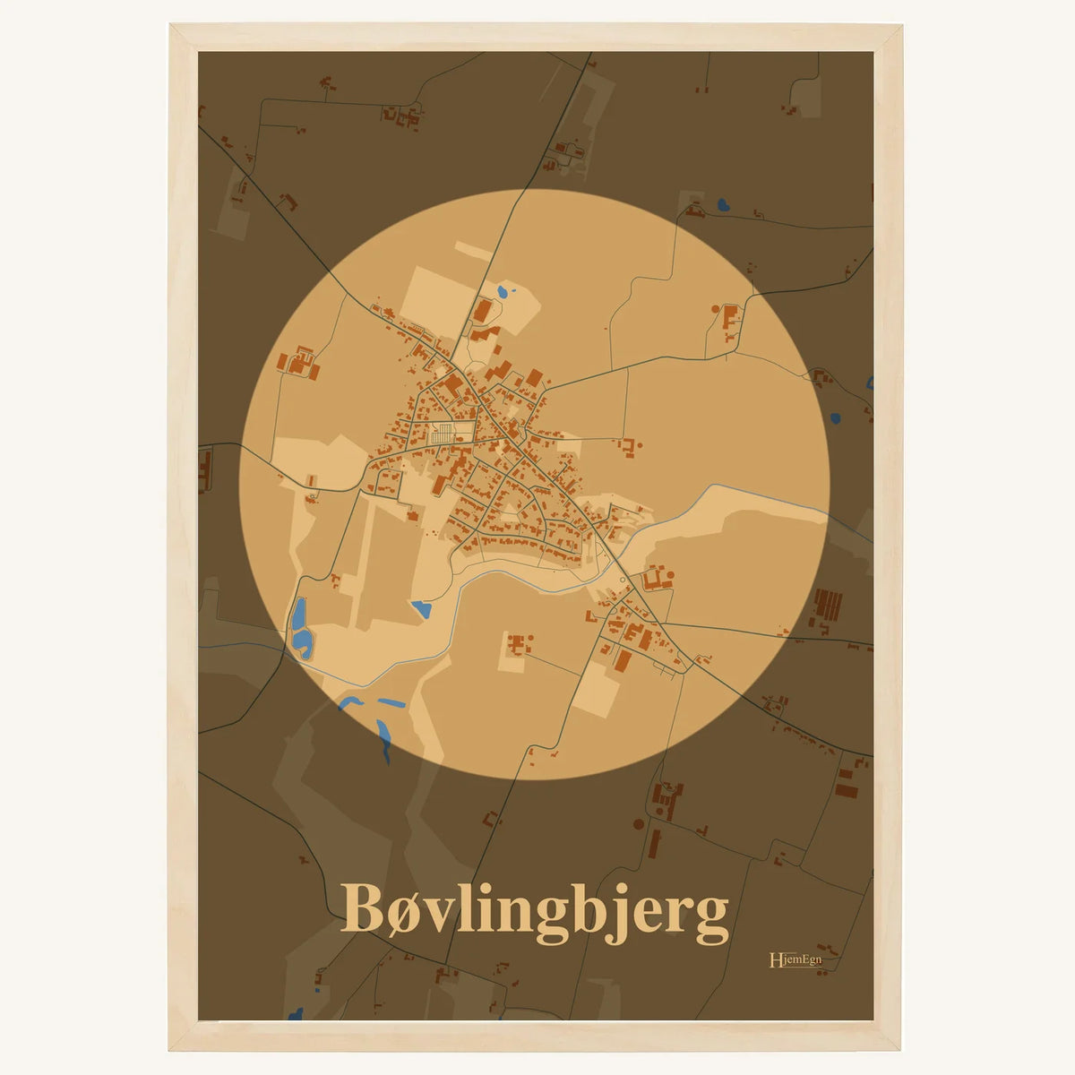 Bøvlingbjerg plakat – Centrum 2026 – Lys pastel brun