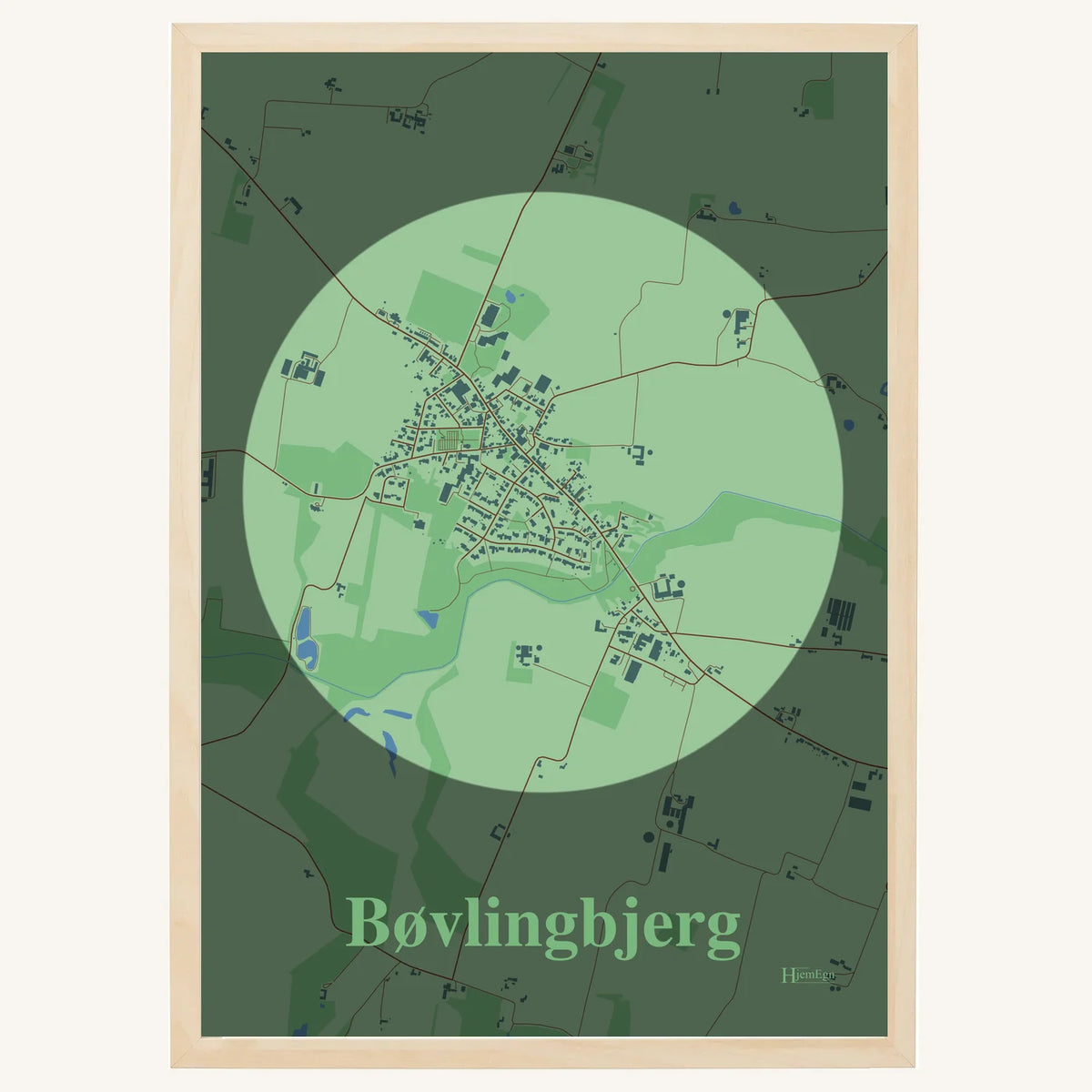 Bøvlingbjerg plakat – Centrum 2026 – Lys pastel grøn