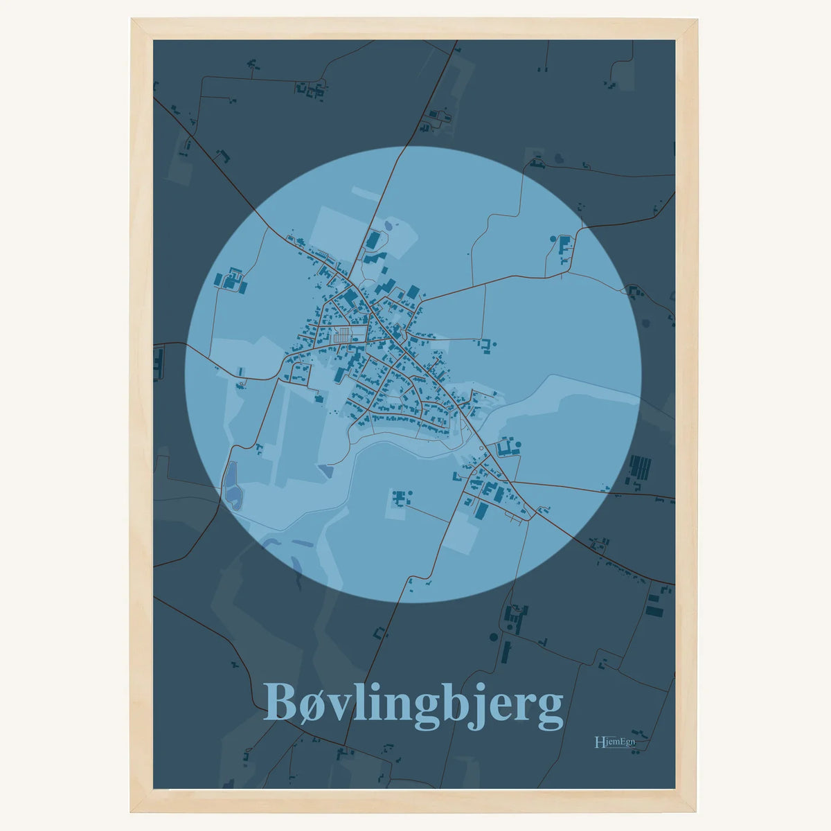 Bøvlingbjerg plakat – Centrum 2026 – Lys pastel blå