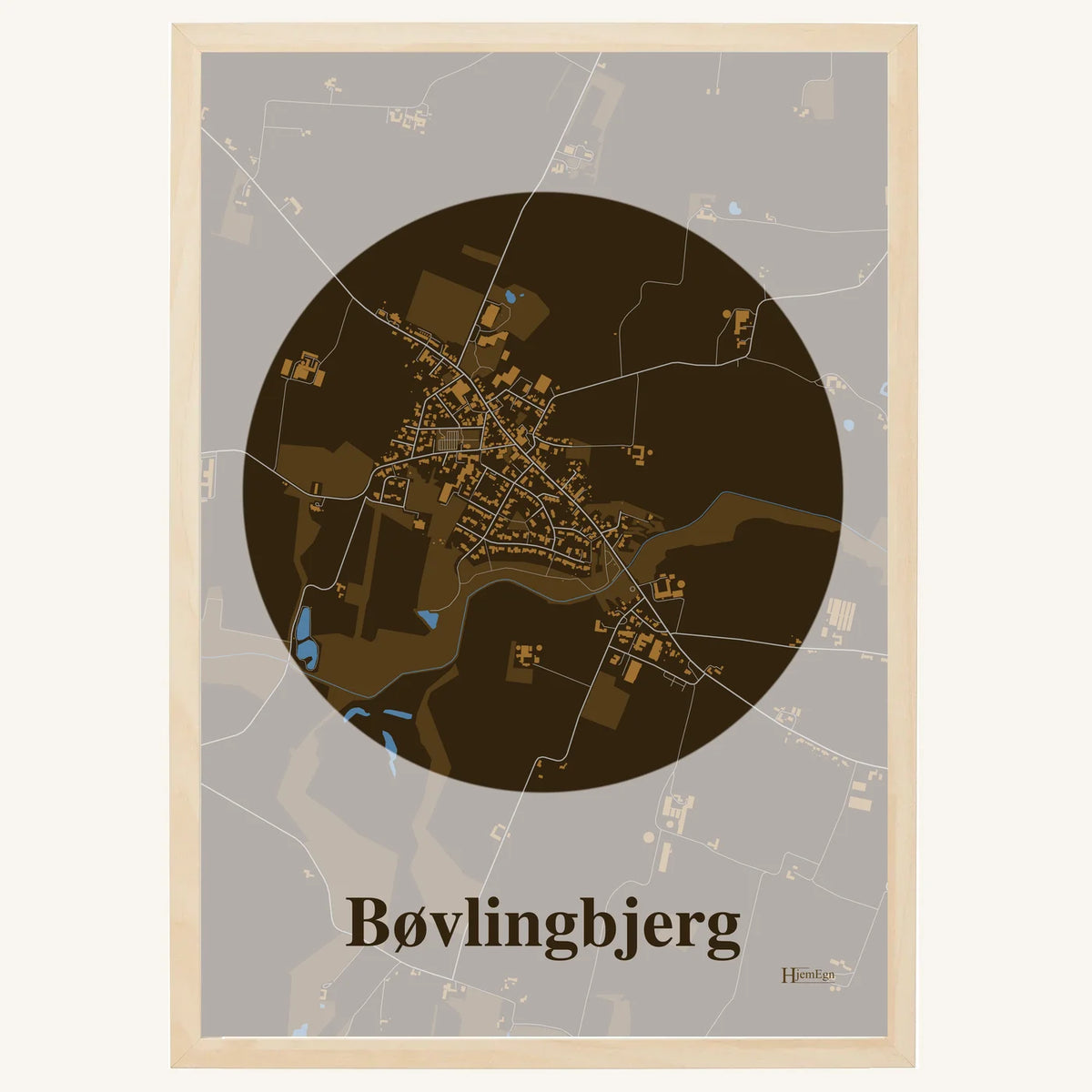 Bøvlingbjerg plakat – Centrum 2026 – Mørk brun