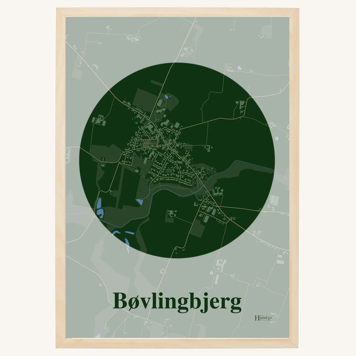 Bøvlingbjerg plakat – Centrum 2026 – Mørk grøn