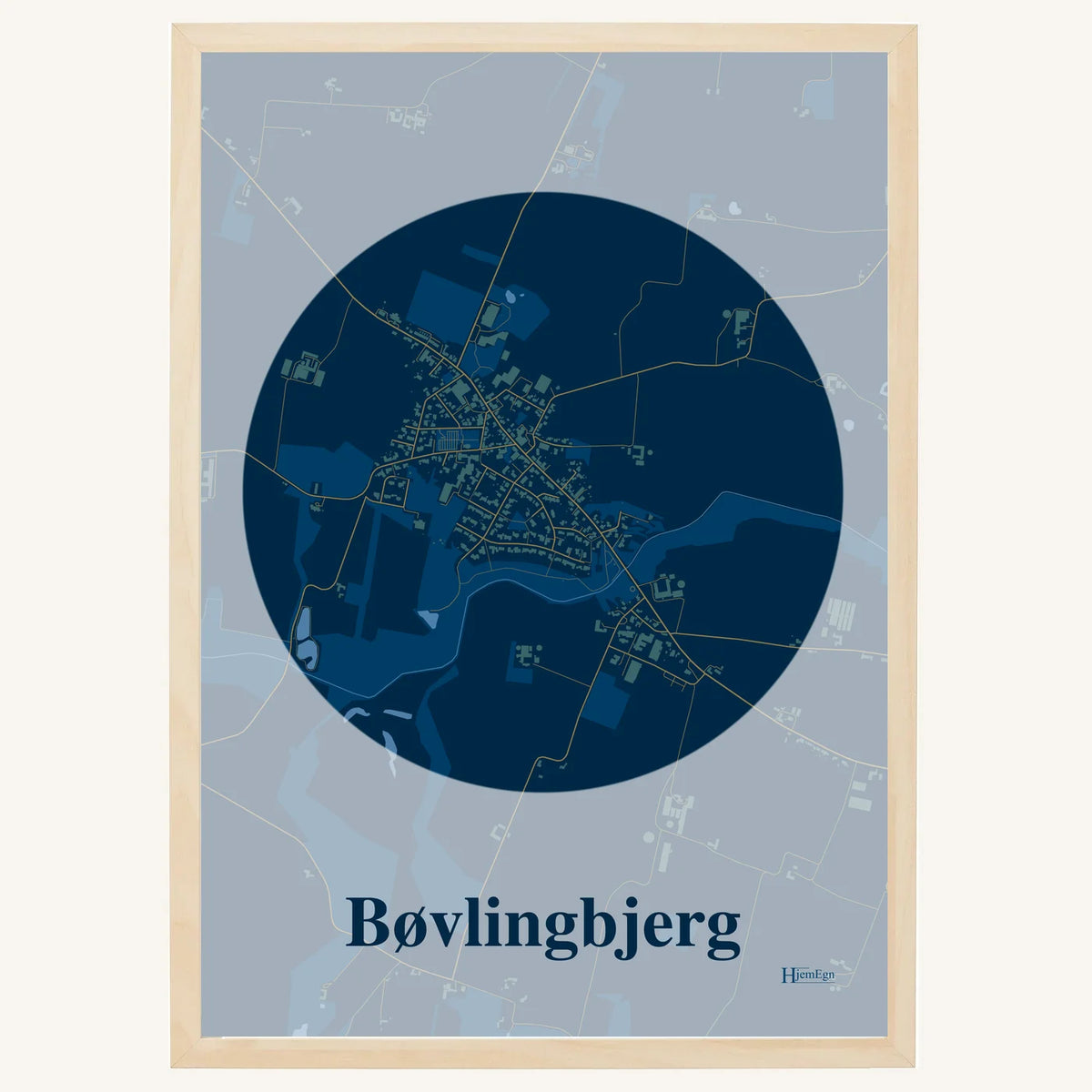 Bøvlingbjerg plakat – Centrum 2026 – Mørk blå