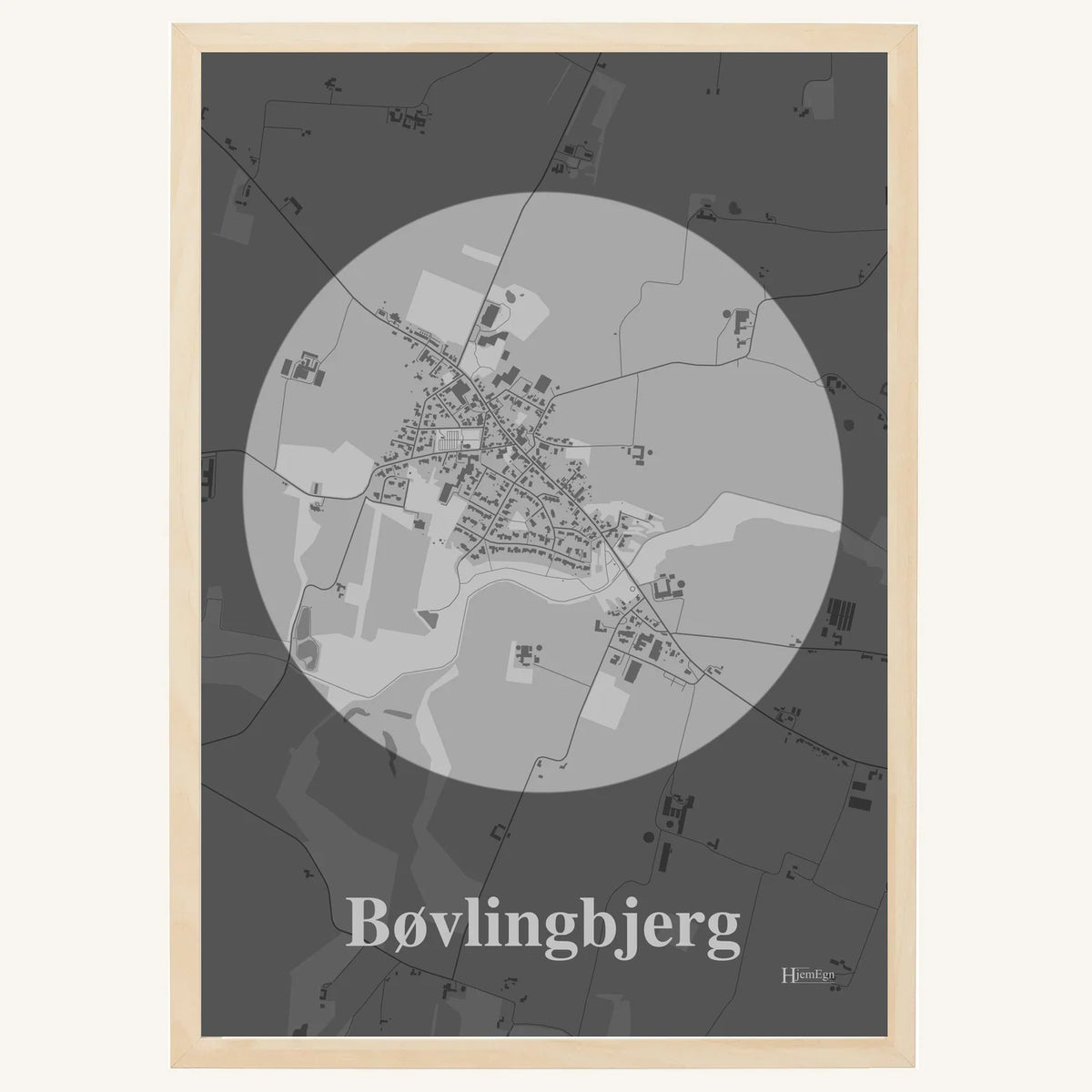 Bøvlingbjerg plakat – Centrum 2026 – Lys pastel grå