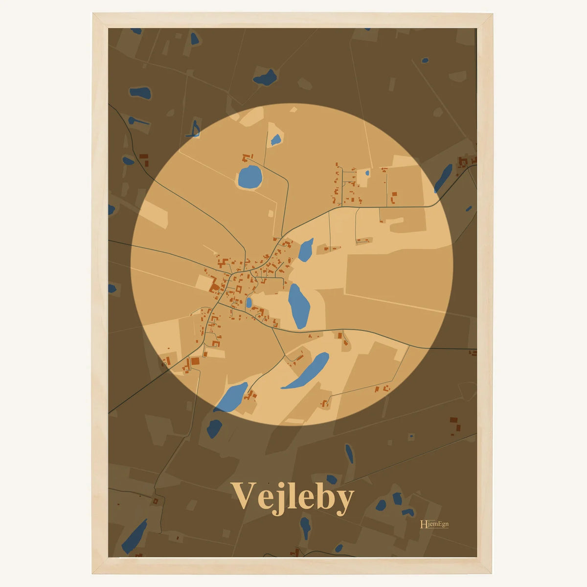 Vejleby plakat – Centrum 2026 – Lys pastel brun