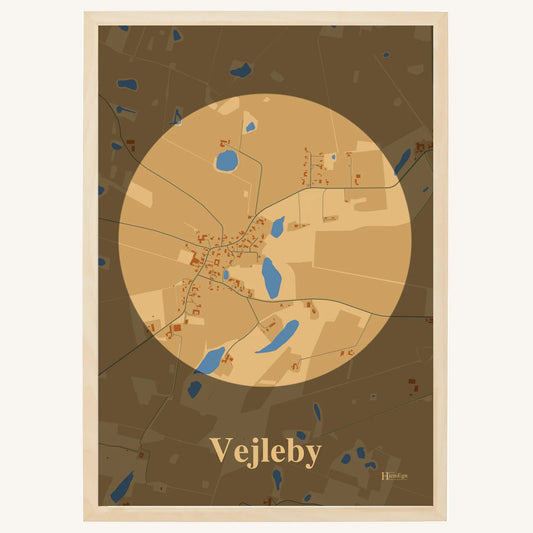 Vejleby plakat – Centrum 2026 – Lys pastel brun