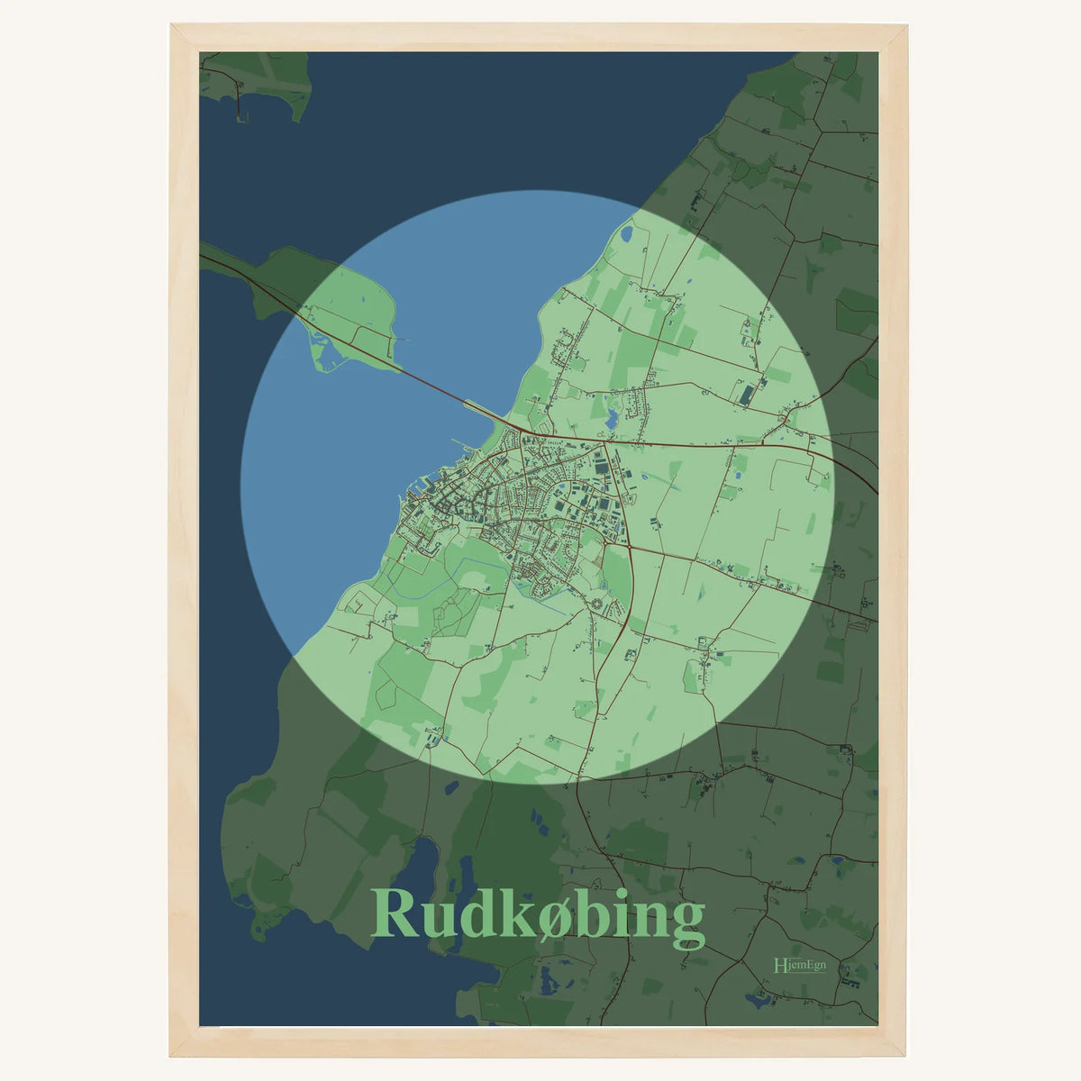 Rudkøbing plakat – Centrum 2026 – Lys pastel grøn