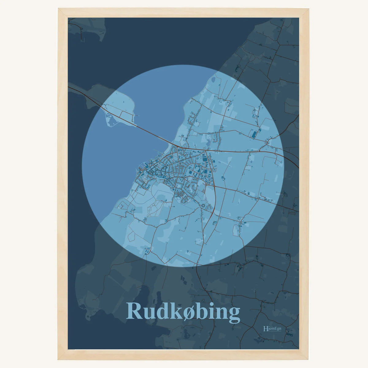 Rudkøbing plakat – Centrum 2026 – Lys pastel blå