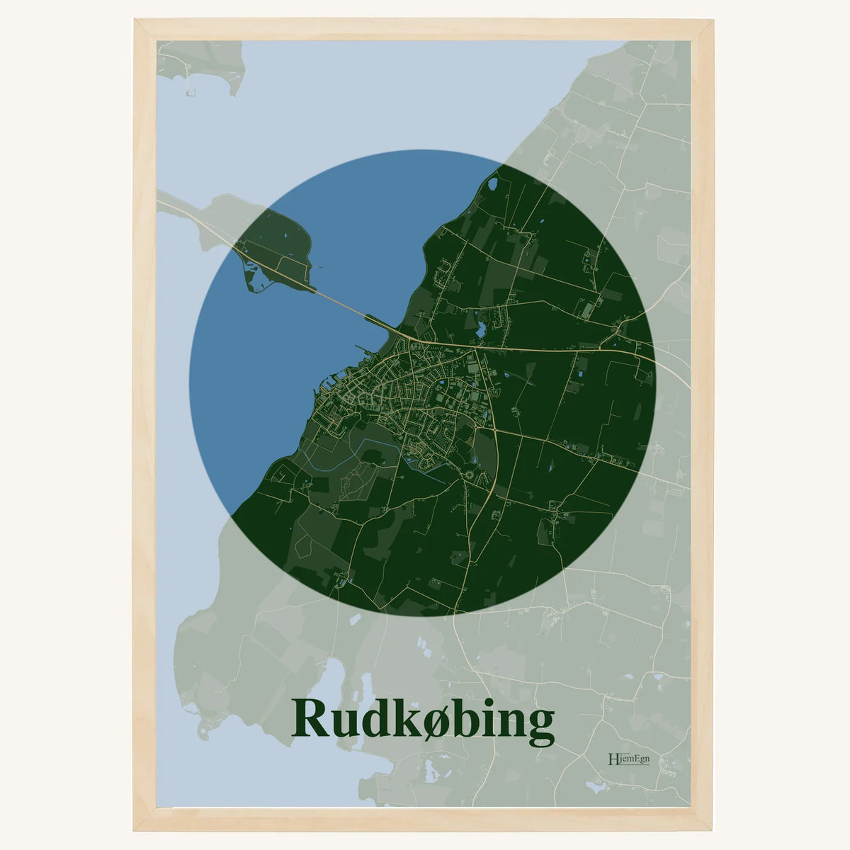 Rudkøbing plakat – Centrum 2026 – Mørk grøn