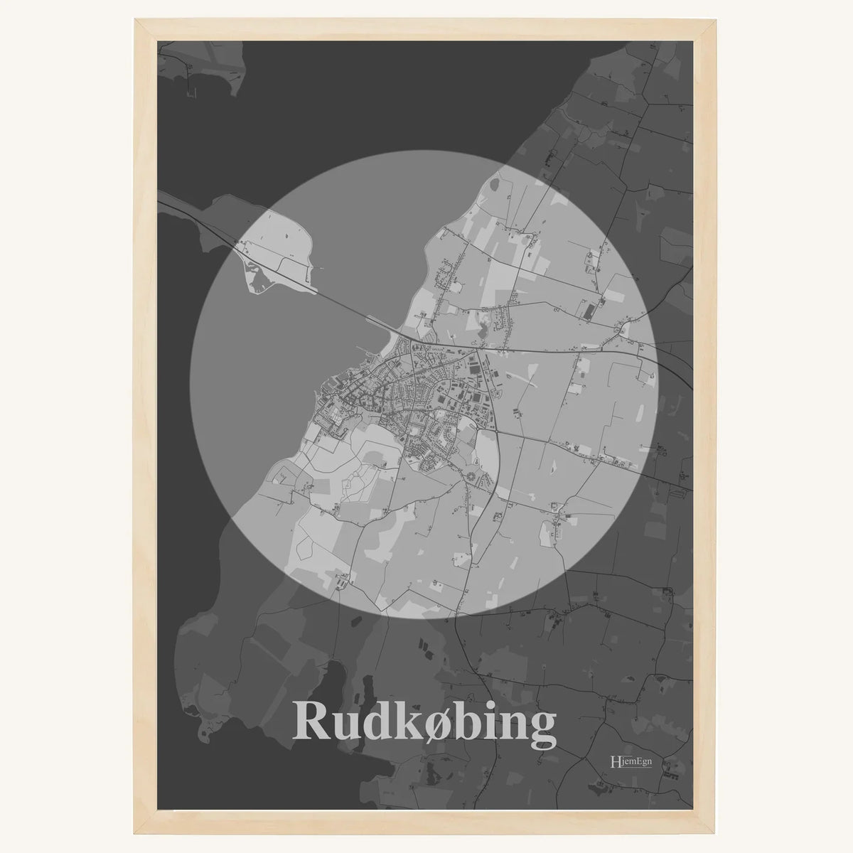 Rudkøbing plakat – Centrum 2026 – Lys pastel grå