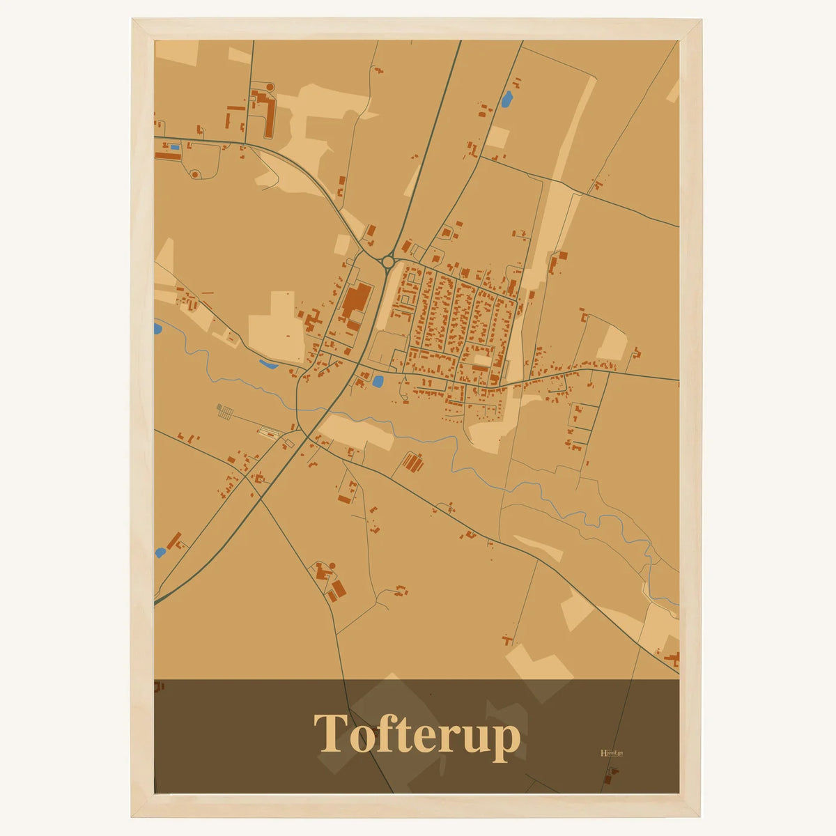 Tofterup plakat – Firkantet 2026 – Lys pastel brun