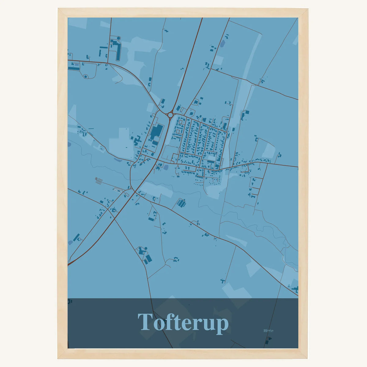 Tofterup plakat – Firkantet 2026 – Lys pastel blå