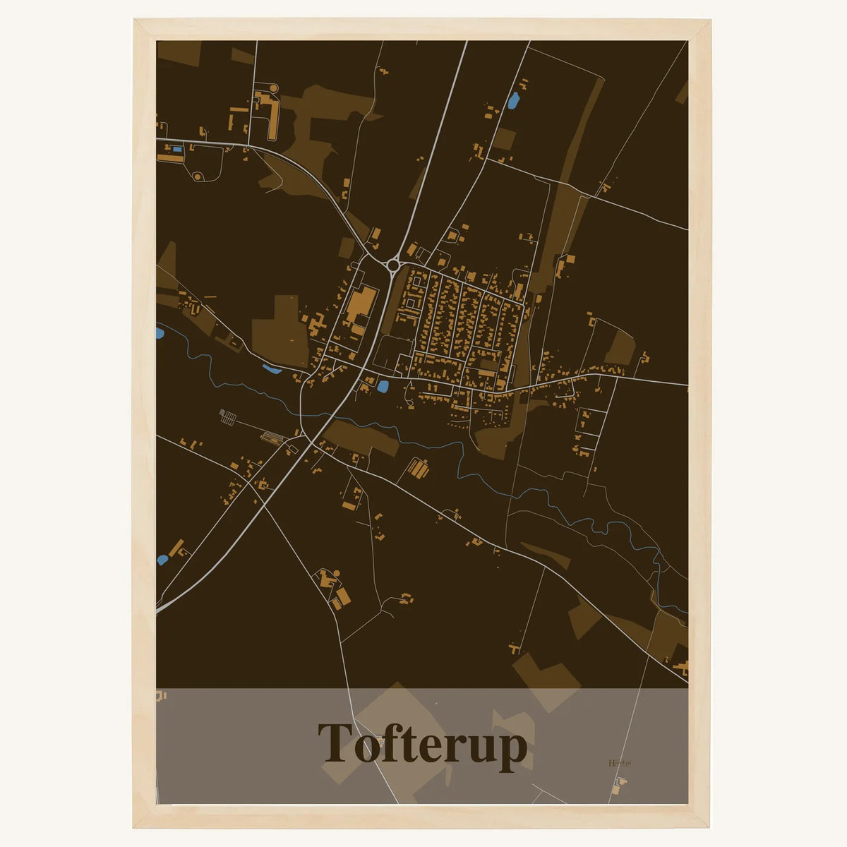 Tofterup plakat – Firkantet 2026 – Mørk brun