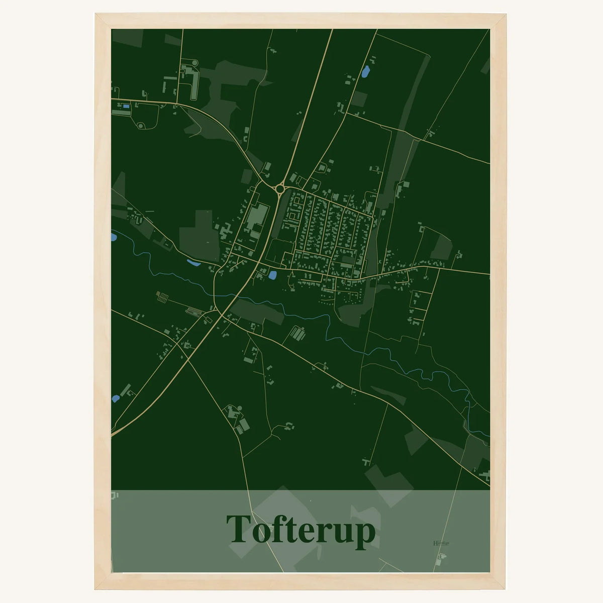 Tofterup plakat – Firkantet 2026 – Mørk grøn