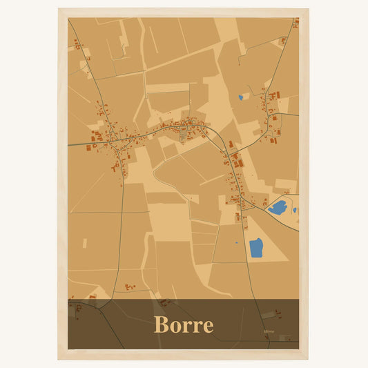 Borre plakat – Firkantet 2026 – Lys pastel brun