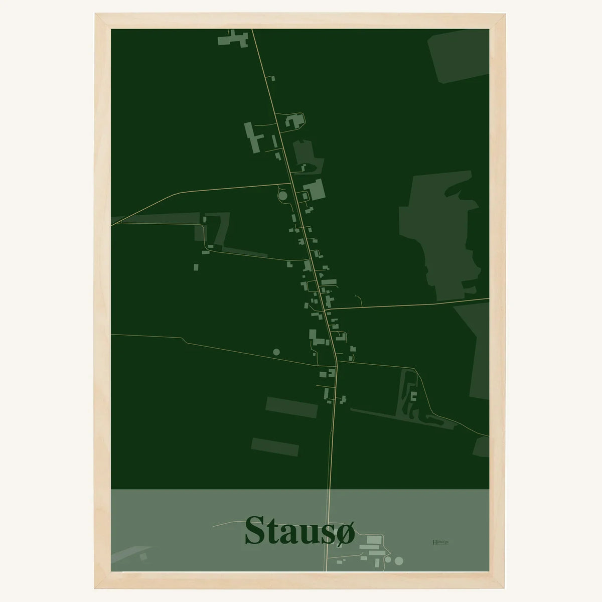 Stausø plakat – Firkantet 2026 – Mørk grøn